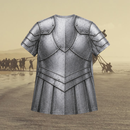 Odyssey 2026 Laestrygonians Warrior Armor 3D Printed T-Shirt | Greek Mythology Costume Tee