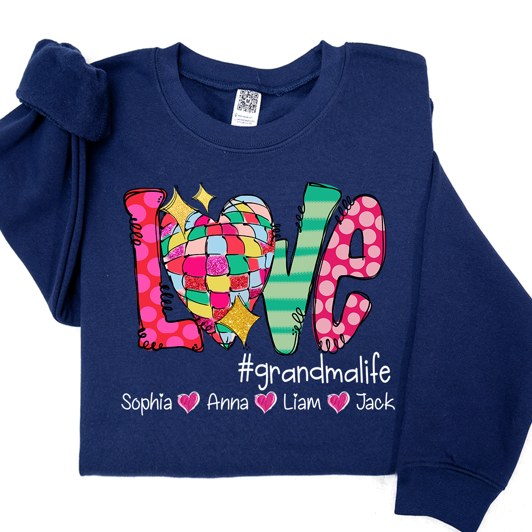 Love Grandma Life And Kids Heart LTP01