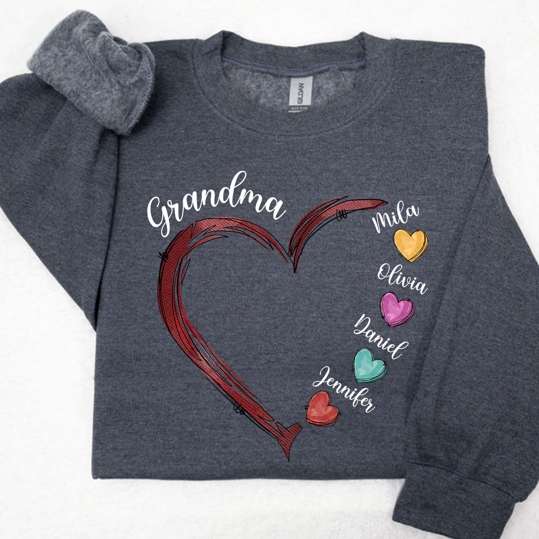 Valentine's Love Heart For Grandma And Kids LTP01