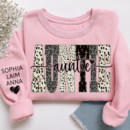 Custom Bible Style Auntie Sweatshirt – Personalized Gift for Mom, Mama, or Grandma with Grandkids’ Names