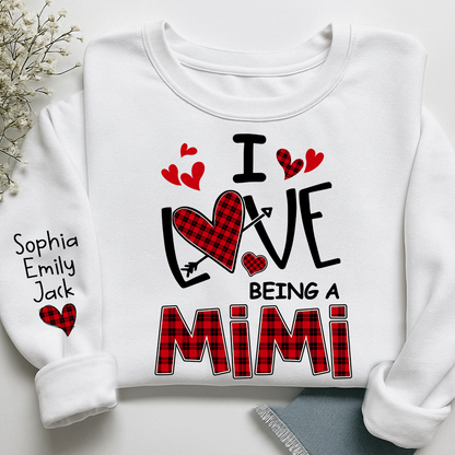 I Love Being A Mimi Sweatshirt, Gifts for Grandma, Custom Grandma and Grandchild Names