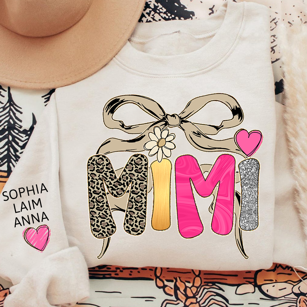 Floral Fall Style Design, Custom Mimi Gifts for Grandma and Kids