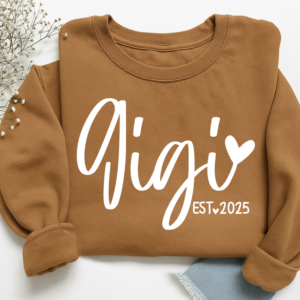 Personalized Gigi Sweatshirt, Custom Gifts for Grandma And Child