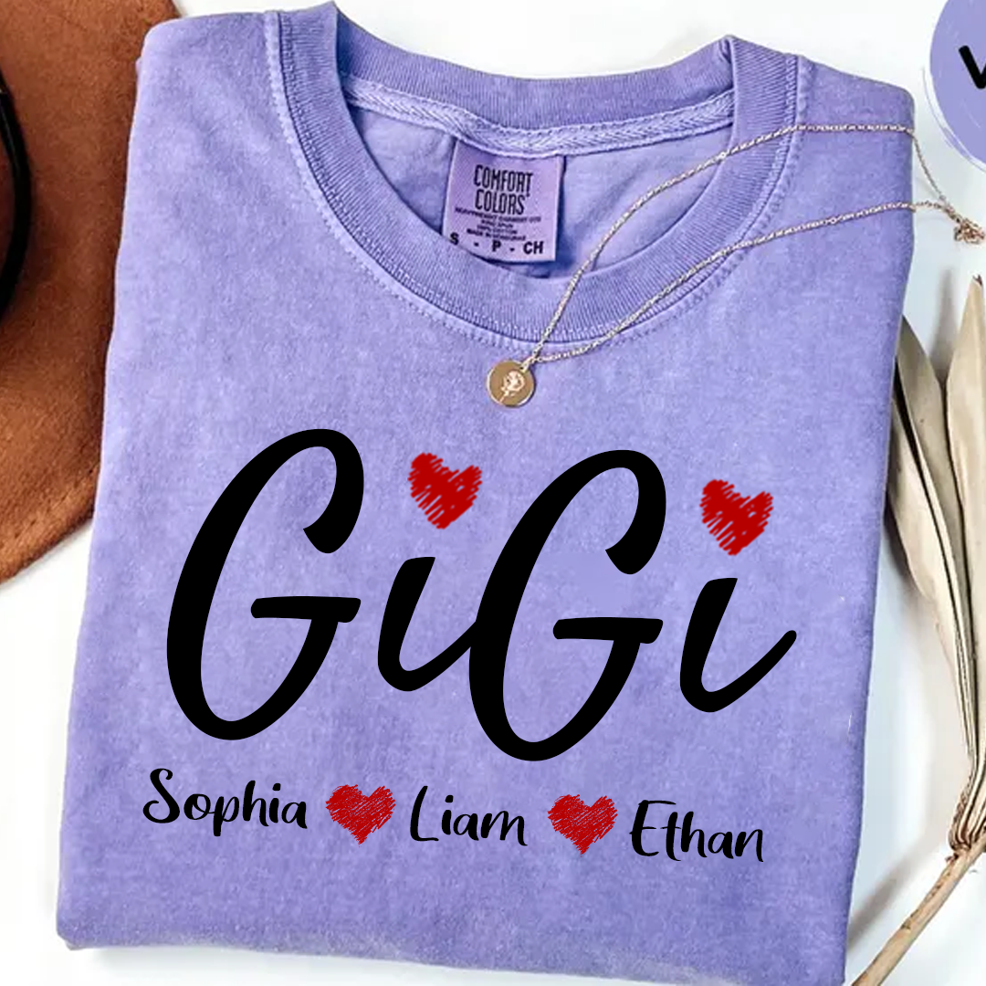 Comfort Colors® Personalized Grandma, Gift For Gigi Est And kids 2025