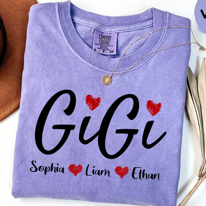 Comfort Colors® Personalized Grandma, Gift For Gigi Est And kids 2025