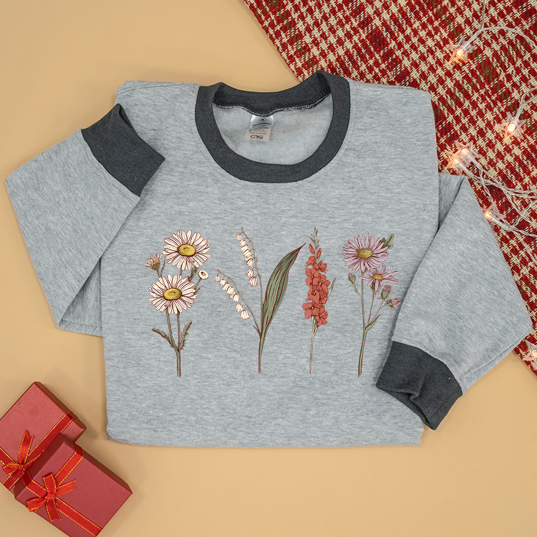 Custom Birth Month Sweatshirt Birth Flower Sweater, Birth Flower Shirt, Grandma's Garden, Personalized Mom Gift Grandma Mother's Day Gift Sweatshirt