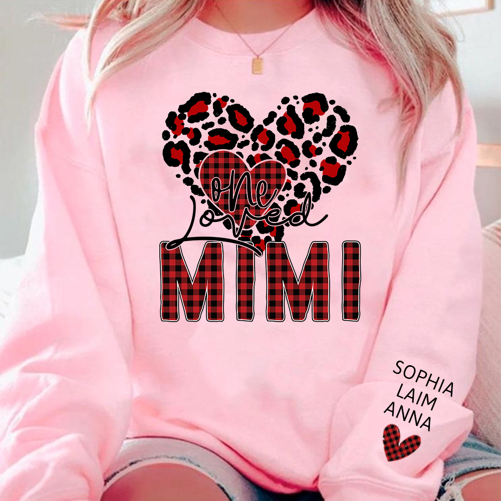 Personalized One Love Mimi Sweatshirt, Custom Grandma And Kids, Gift For Design for Valentine