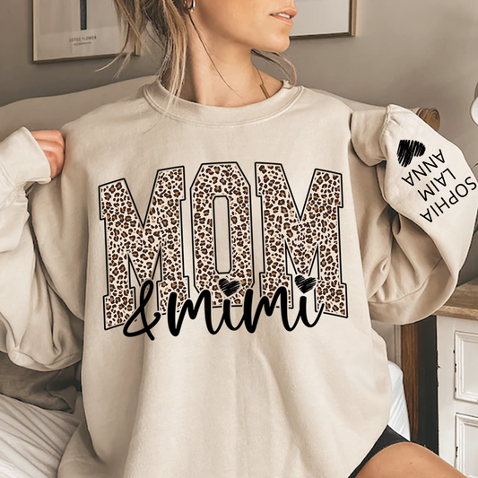 Personalized Mom & Grandma Sweatshirt, Custom Grandkids Names, Grandma Gift
