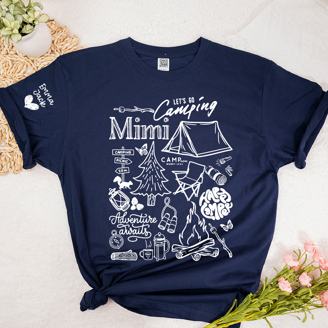 Camping Grandma T-Shirt for Mimi Lovers Adventure Outdoors Gift Tee