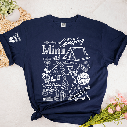 Camping Grandma T-Shirt for Mimi Lovers Adventure Outdoors Gift Tee
