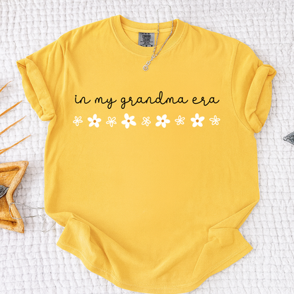 Comfort Colors® In My Grandma Era Shirt, Cute Daisy Graphic Tee for Grandma