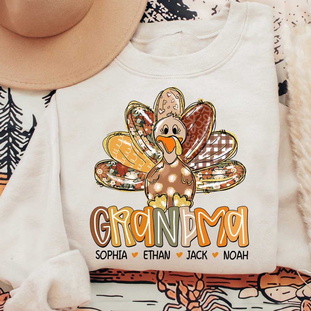 Thanksgiving Girly Fall For Gift Grandma And Kids