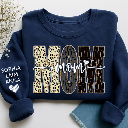 Custom Bible Style Mom Sweatshirt – Personalized Gift for Mom, Mama, or Grandma with Grandkids’ Names