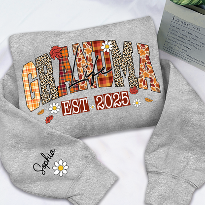 Preppy Fall Mimi Life, Personalized For Grandma And Kids