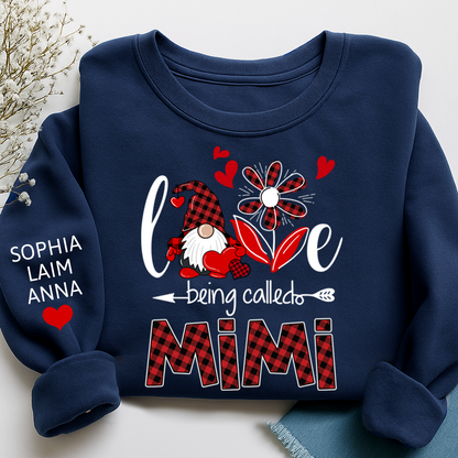 I Love Being Called Mimi Sweatshirt, Personalized Grandma Shirt with Custom Family Names