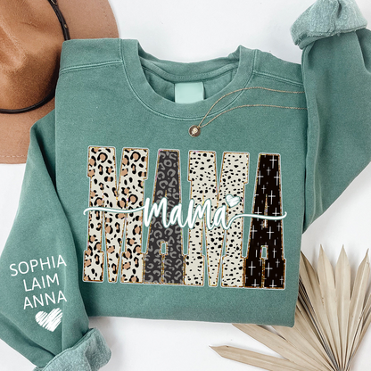 Custom Bible Style Mama Sweatshirt – Personalized Gift for Mom, Mama, or Grandma with Grandkids’ Names