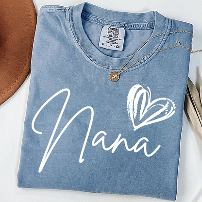 Comfort Colors® Nana Heart, For Gift Grandma And Kids