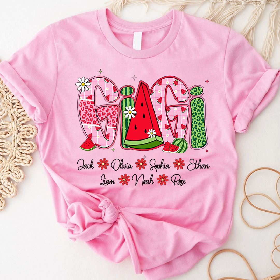 Personalized Summer Mimi Tshirt, Unique Nickname for Grandma And Kids