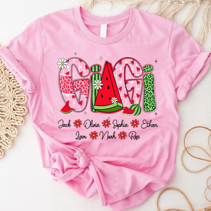 Personalized Summer Mimi Tshirt, Unique Nickname for Grandma And Kids