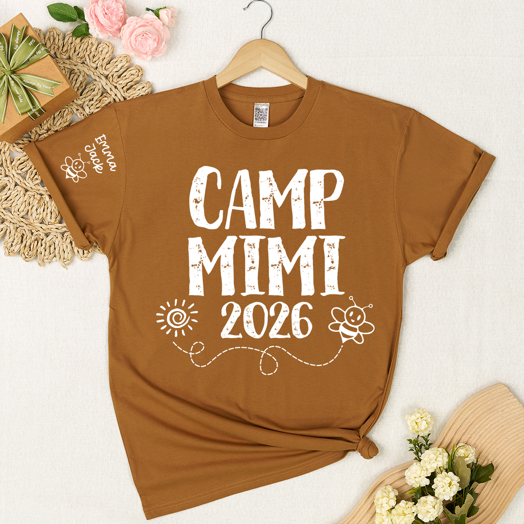 Mimi Camp Graphic Tee Perfect for Grandma’s Summer Camp, For Gift Grandma And Kids