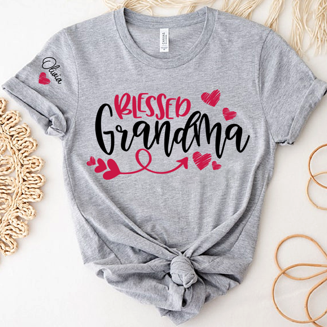 Blessed Grandma T-Shirt 2025, For Give Grandma And Kids