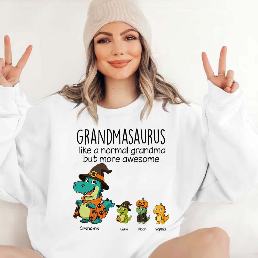 Saurus Pumkin Halloween Custom Nick Name, Gifts For Grandma And Kids