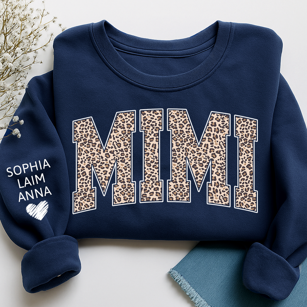Leopard Style Design, Custom Mimi Gifts for Grandma and Kids