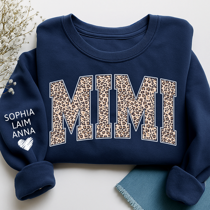 Leopard Style Design, Custom Mimi Gifts for Grandma and Kids