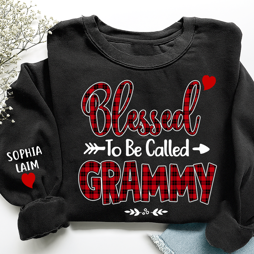 Personalized Grammy Sweatshirt, Blessed to Be Called Grammy Holiday Gift for Grandma
