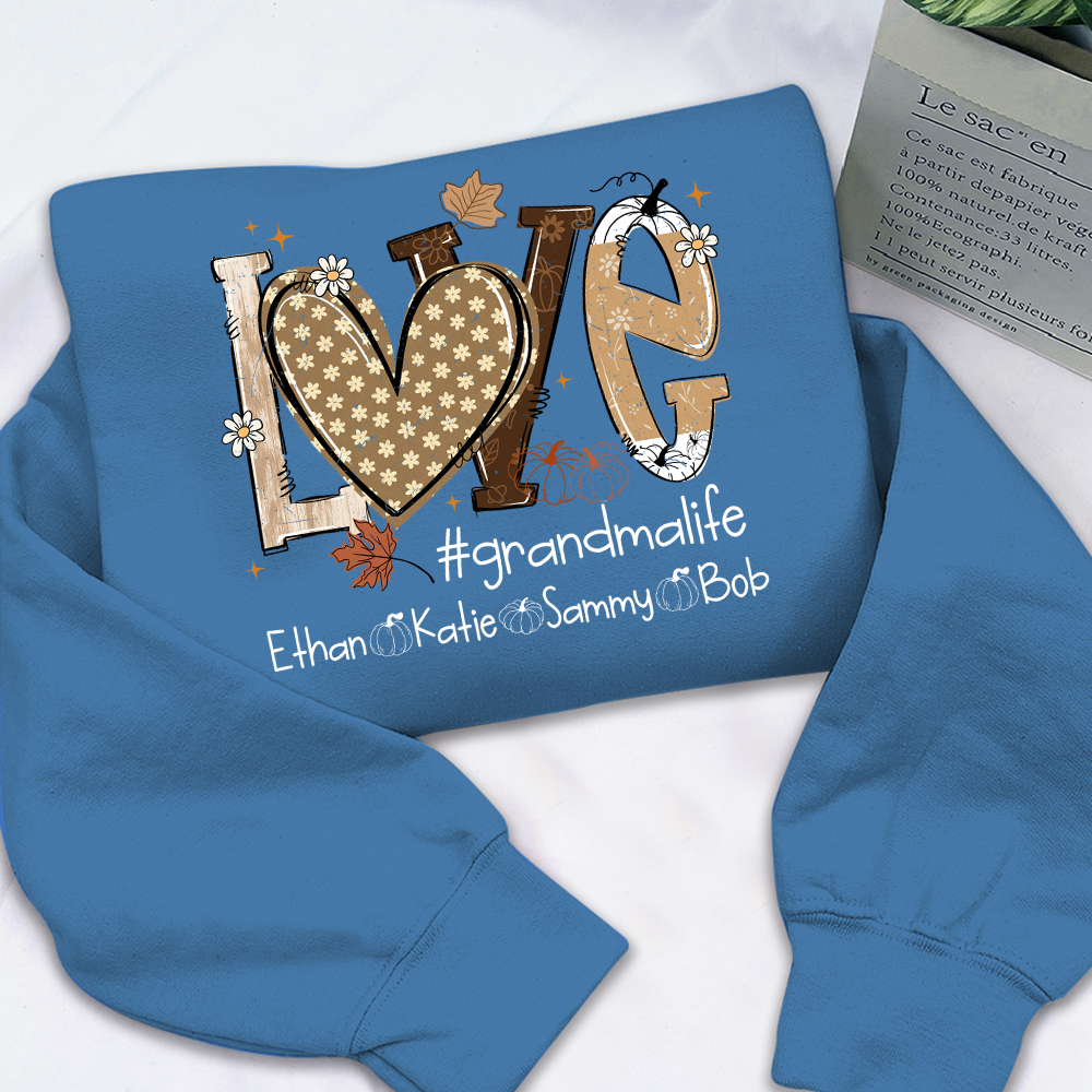 Cozy Up with a Custom Autumn Sweatshirt for Grandma and Kids