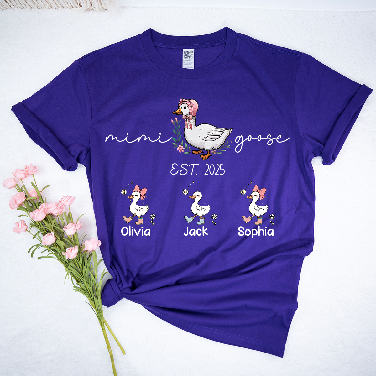 Custom Mimi Goose Est Shirt, Personalized Nickname And Grandkids, Gift For Mother's Day
