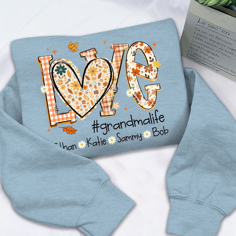 Love Personalized Preppy Fall Cozy Season, Custom Mimi And Kids Names