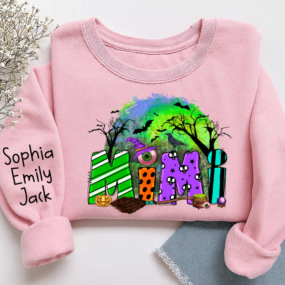 Personalized Halloween Grandma, Trick Or Treat , Custom Mimi And Kids Names