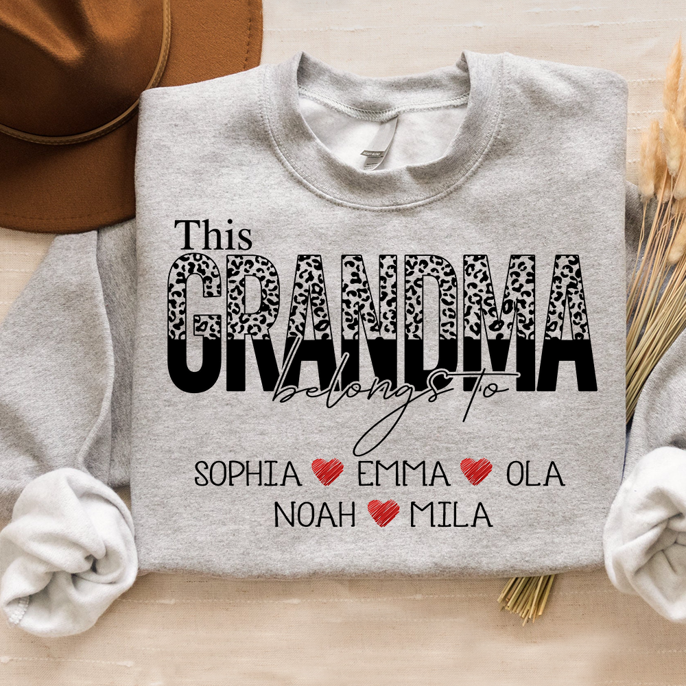 Personalized This Grandma Belong To Sweatshirt, Gifts for Grandma, Custom Grandma And Grandchild Name