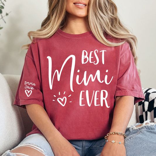 Best Mimi Ever T-shirt, Cute and Simple Design for Grandmothers with Personalized Touch