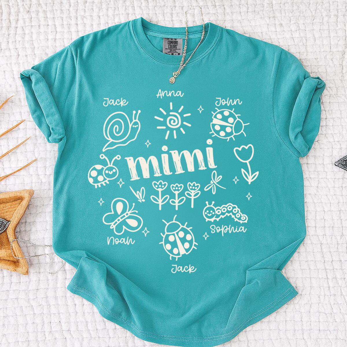 Comfort Colors® Mimi Sea Life T-Shirt for Women Personalized Ocean Animal Shirt for Grandma Mom Gifts