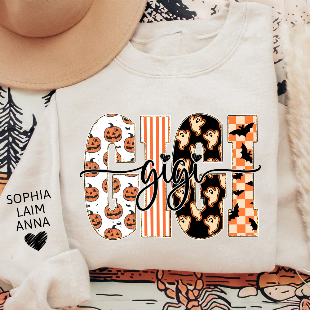 Custom Halloween Gift For Gigi And Her Grandchildren