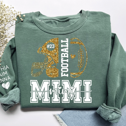 Personalized Football Grandma Sweater, Custom Gift for Grandma and Kids