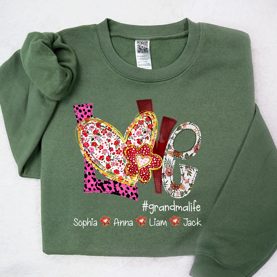 Valentine's Day Love Grandma Life And Kids LTP01