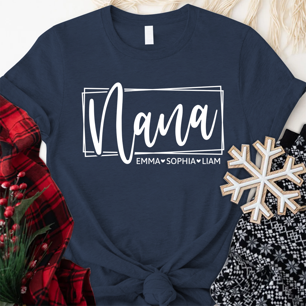 Custom Nana And Grandkids T-Shirt