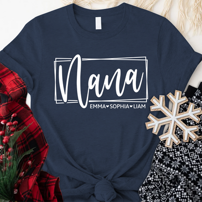 Custom Nana And Grandkids T-Shirt