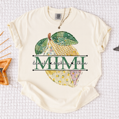 Comfort Colors® Mimi Lemon Shirt, Personalized Cute Summer Grandma Tee For Gift Grandma And Kids