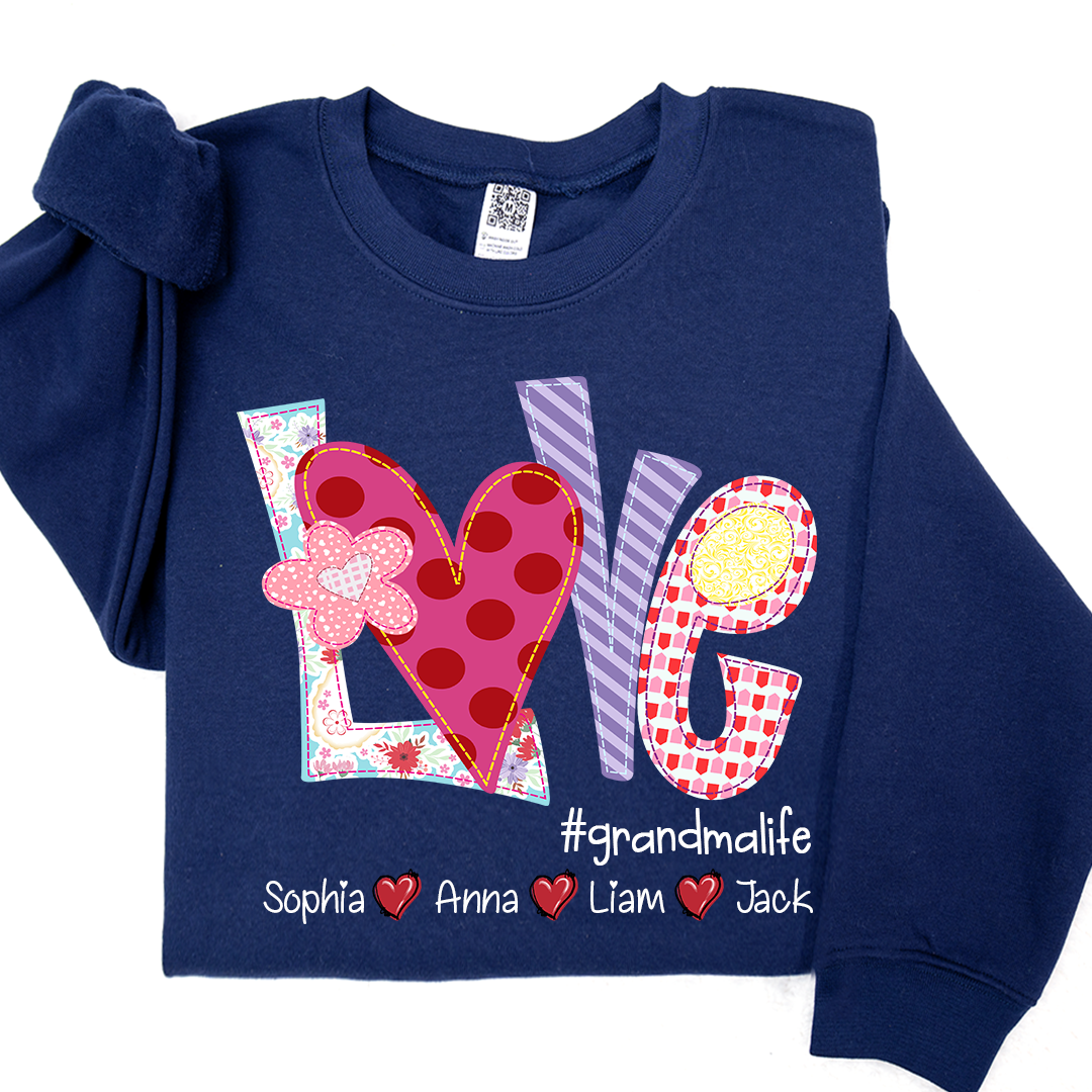 Valentine's Day Love Custom Grandma Life And Kids LTP01