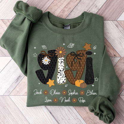 Personalized Grandma Grace, Prayer Sweatshirt, Custom Gigi Nickname with Baby Name