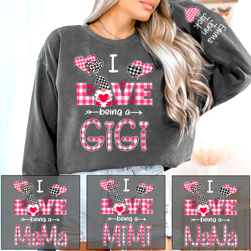 Valentine I Love Being a Gigi, For Gift Grandma And Kids