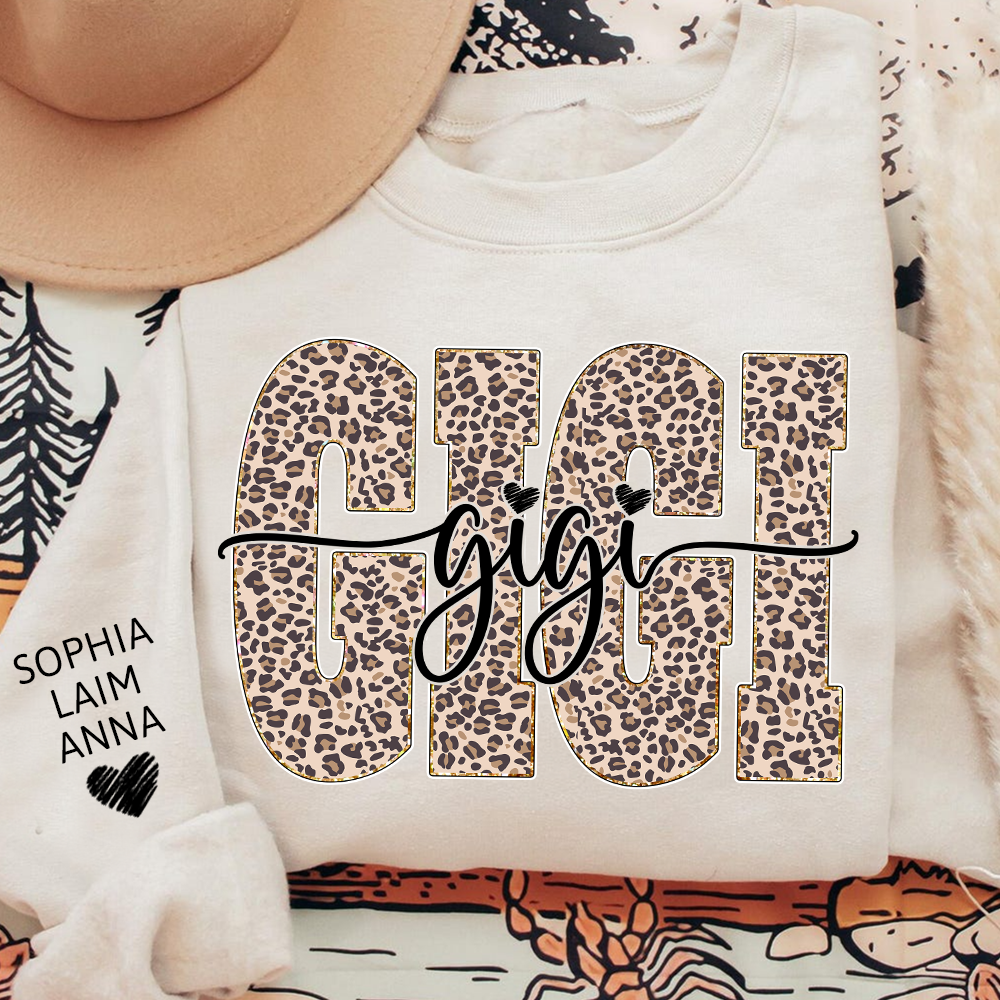 Leopard Style Design, Custom Mimi Gifts for Grandma and Grandchild's