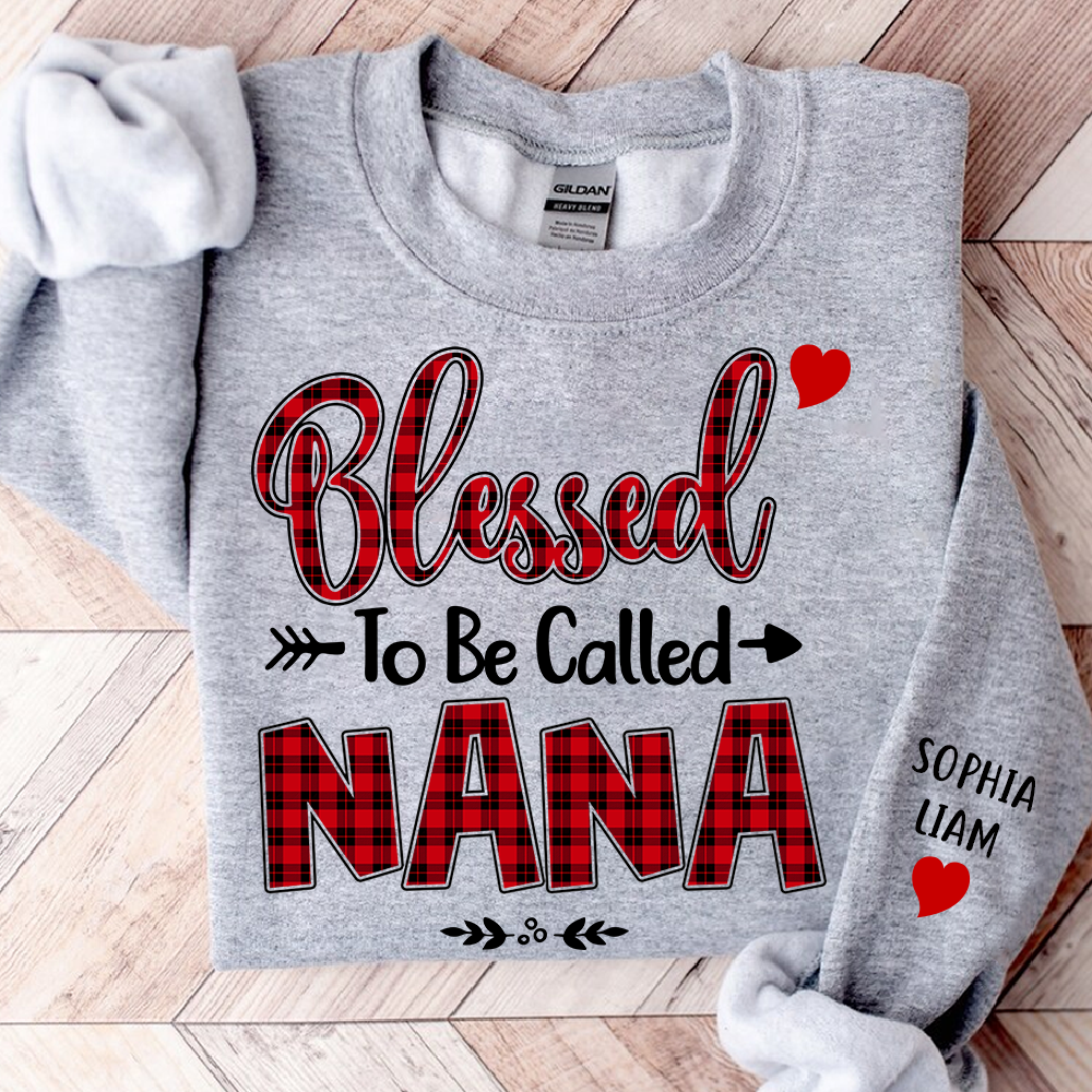 Personalized Nana Sweatshirt, Blessed to Be Called Nana Holiday Gift for Grandma