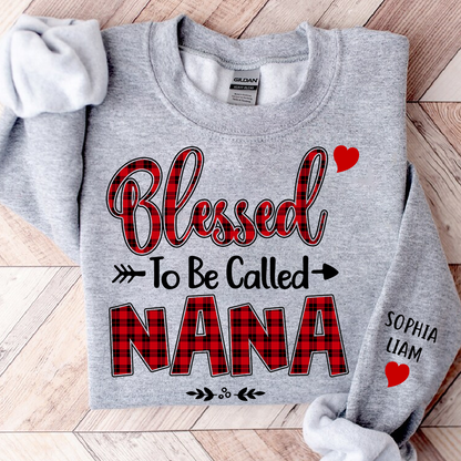 Personalized Nana Sweatshirt, Blessed to Be Called Nana Holiday Gift for Grandma