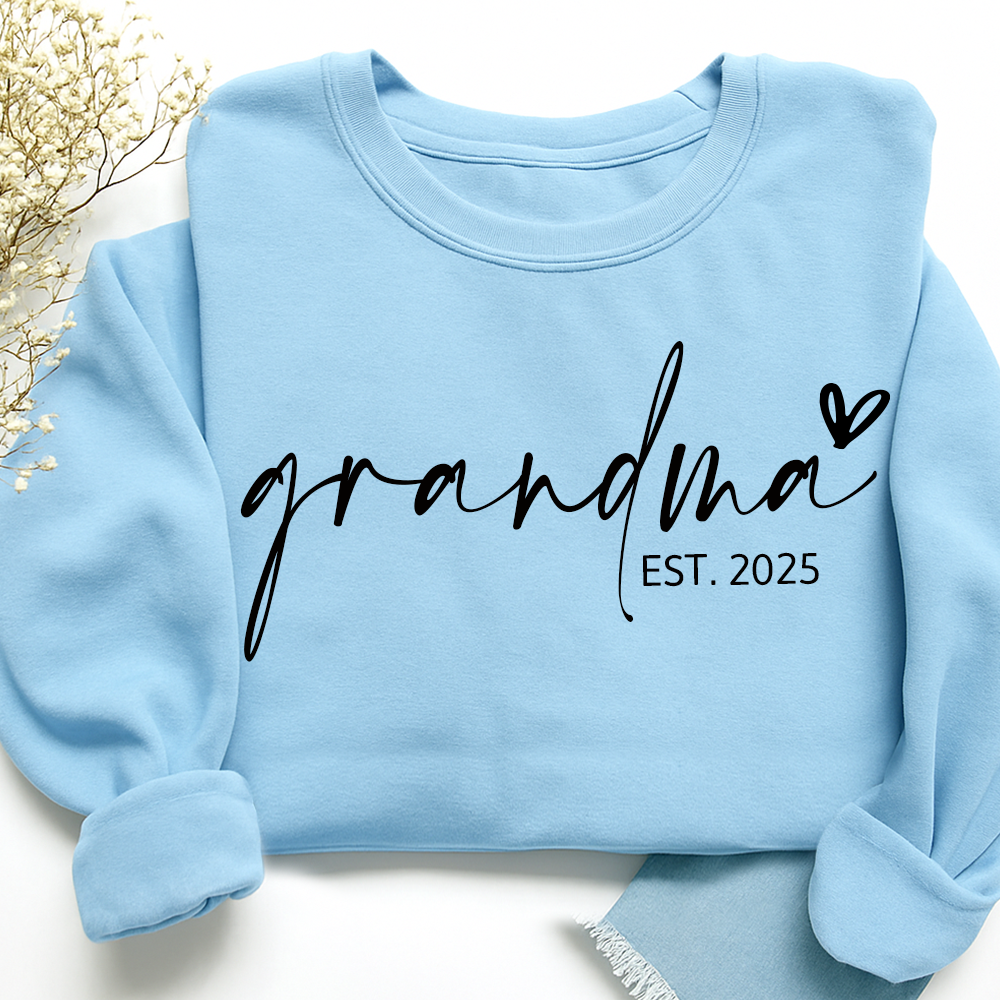 Personalized Grandma Little Heart Sweatshirt, Gift for Grandma and Family