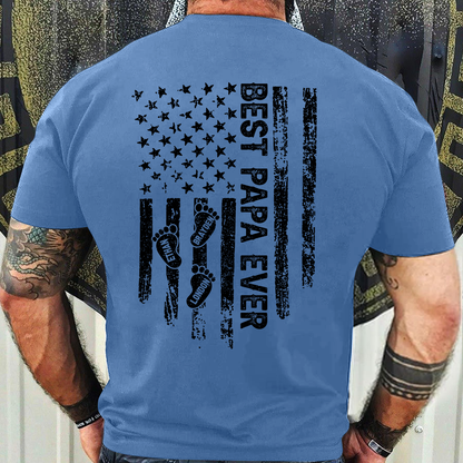 Best Dad Ever Flag Shirt | Personalized Father's Day Gift for Him